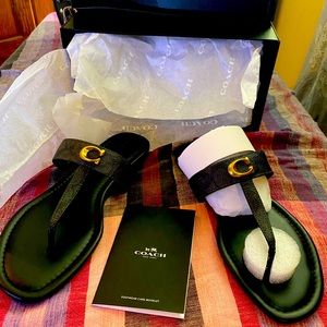 Coach Jessi sandals black size 10